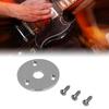 Guitar   Socket Plate Round Metal Input Output Cover Replacement Hardware for Bass with Mounting Screws
