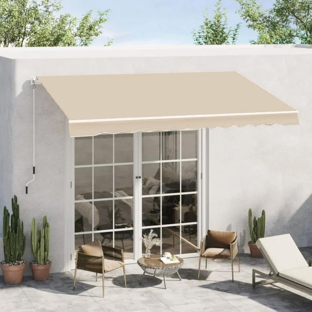 Tendalino da terrazza, parasole da balcone, tenda a rullo con manovella 400 x 250