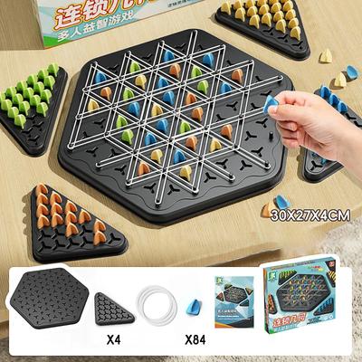 Interactief Ketting Driehoek Spel - Elastiek Schaakbord Spel Strijd Set Speelgoed Voor Kinderen Familie Feest Cadeau