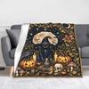 Halloween Black Cats Blanket Cover Velvet Witchy Kitty Soft Throw Blankets for Bedding Couch Bed Rug