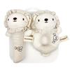 Mamibeby Organic Cotton Baby Toy Set: Cute Animal Hand Rattle & Squeaky Stick