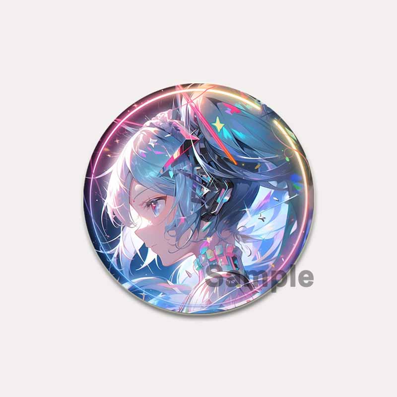 

32/44/58 мм Хацунэ Мику мультяшная фигурка броши косплей певица значок для воротника рюкзак шляпа аксессуар ручной работы аниме эмалированная булавка 32mm