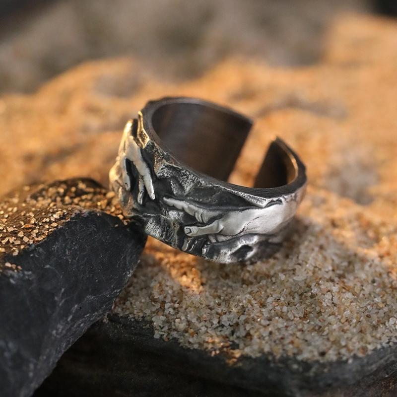 Adjustable Hand of God Open Ring Punk Style Comfort Fit Metal Jewelry for Women Men Personalized Domineering Daily Accessory