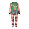 Matching Family Christmas Pajama Set Long Sleeve Neck Top with Pants for Parents and Kids