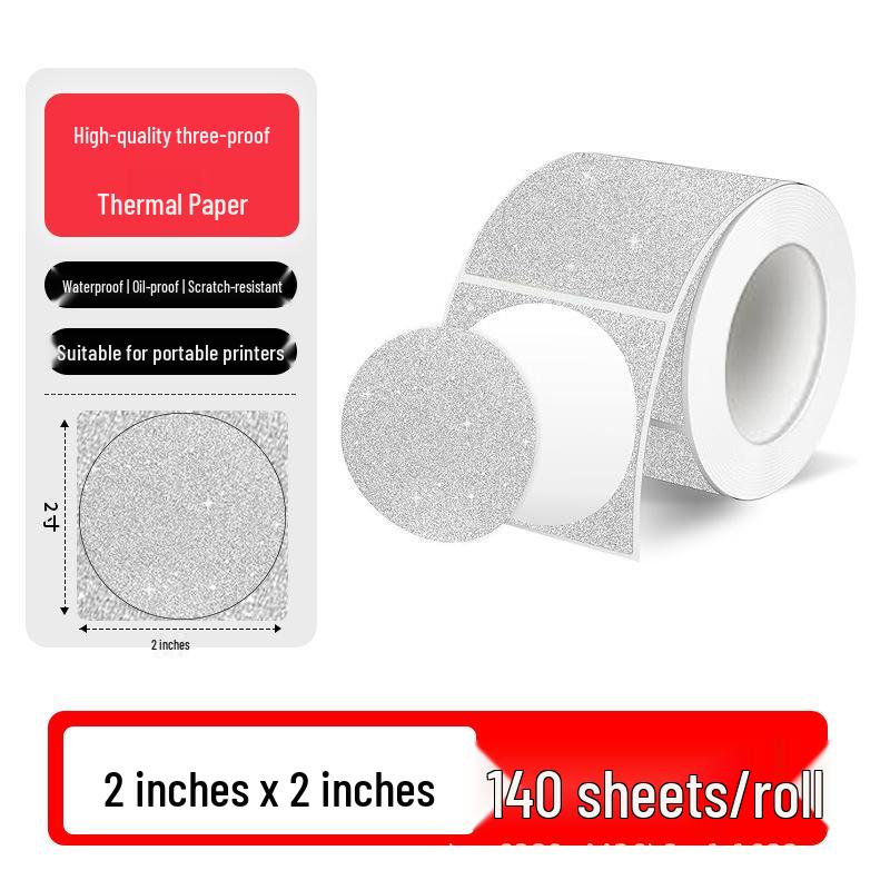 Gradient Laser Thermal Label Paper for Phomemo M220/M221/M120 - 50mm Round