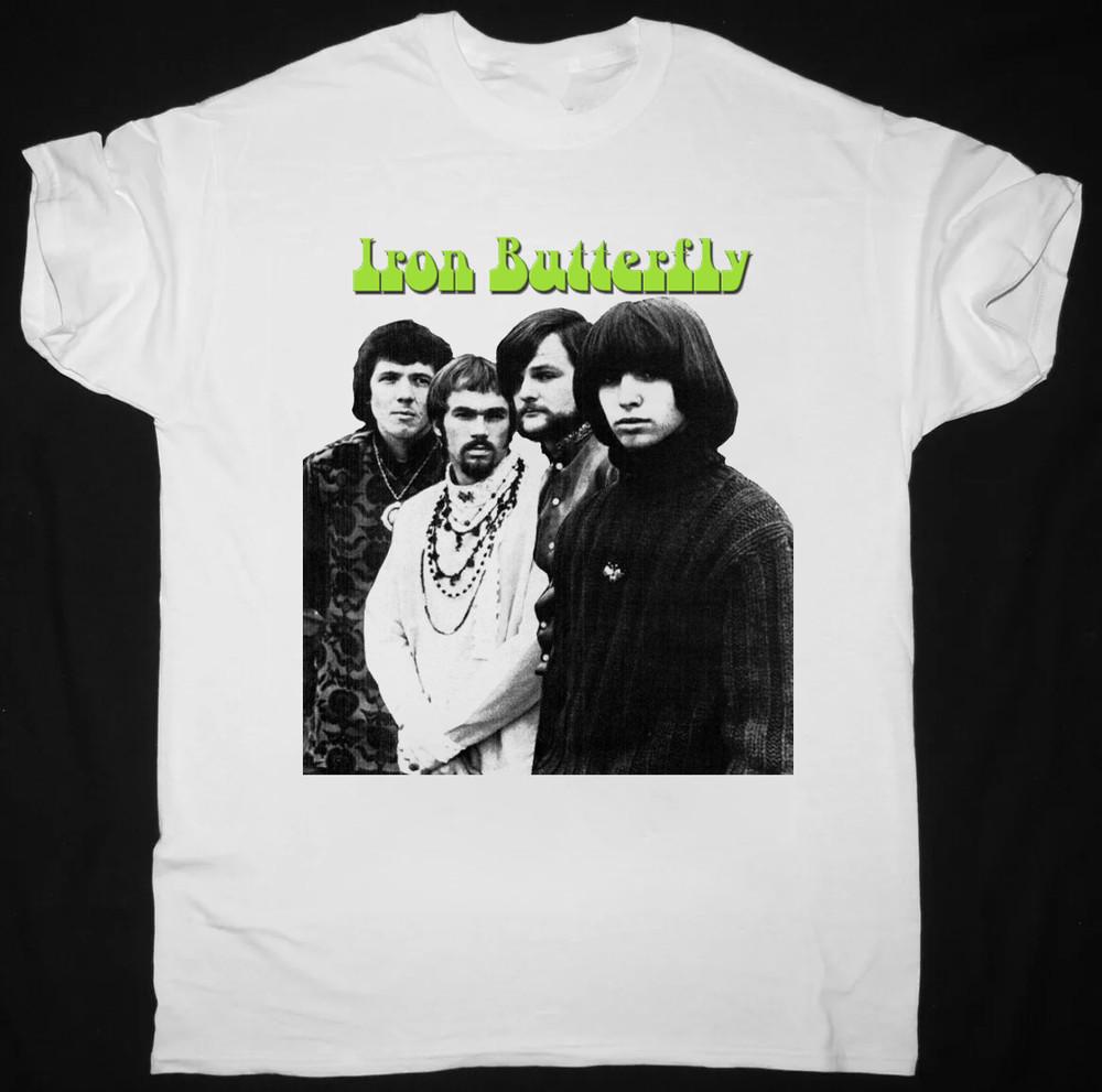 NEW IRON BUTTERFLY Band Member All Size White Unisex Shirt AR303 Unisex T-Shirt S