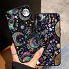Case for iPhone 7 8 15 16 14 Plus XR 13 12 11 17 Pro Max 17Air XS Max Black Soft Phone Cover Star Moon Pattern