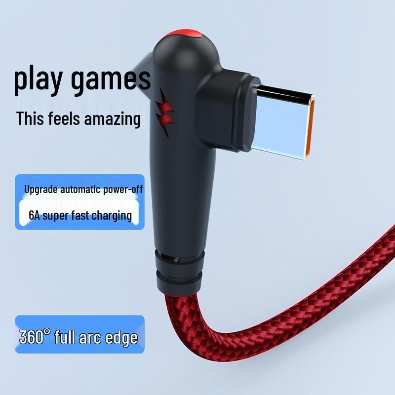 120W Super Fast Charge Braided Type-C Cable for Huawei Honor 6A
