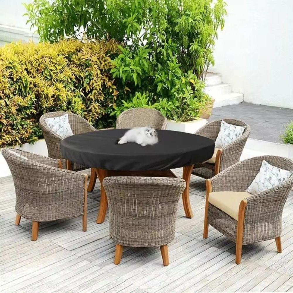 Copertura Tonda per Tavolo Antipolvere Impermeabile Copertura per Mobili da Giardino Patio Terrazza