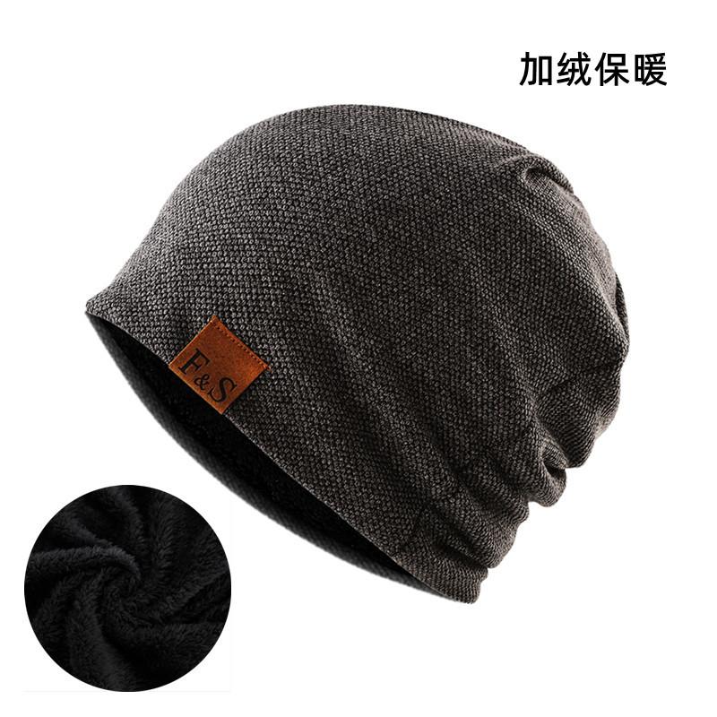 Hat Unisex Alphabet Autumn and Winter Baotou Knitted Hat Thin Comfortable Nightcap Fleece Thermal Overhead