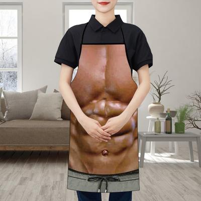Funny Sleeveless Apron for Men Creative Cooking Apron with Adjustable Waist Ties White Elephant Gifts Holiday Aprons for Party Christmas Stocking