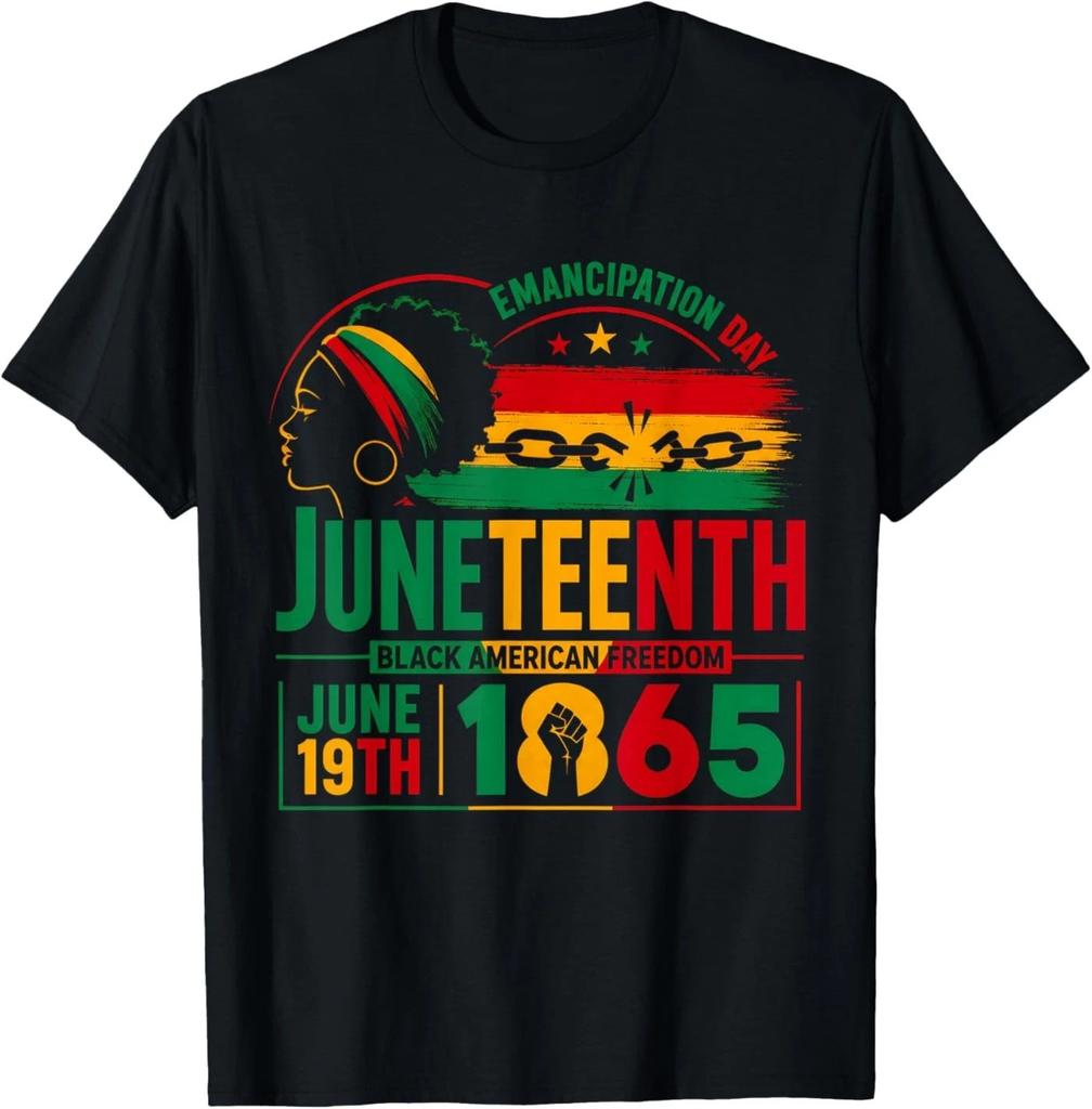 Juneteenth Schwarzer Amerikanischer Freiheits 1865 Juneteenth Herren Damen T-Shirt