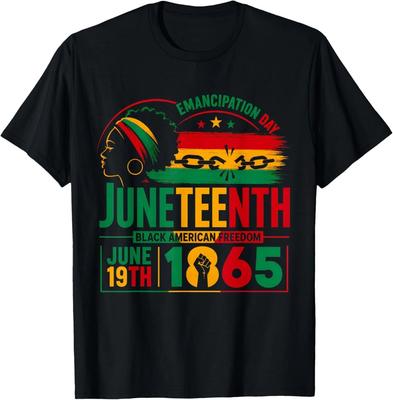 Juneteenth Schwarzer Amerikanischer Freiheits 1865 Juneteenth Herren Damen T-Shirt
