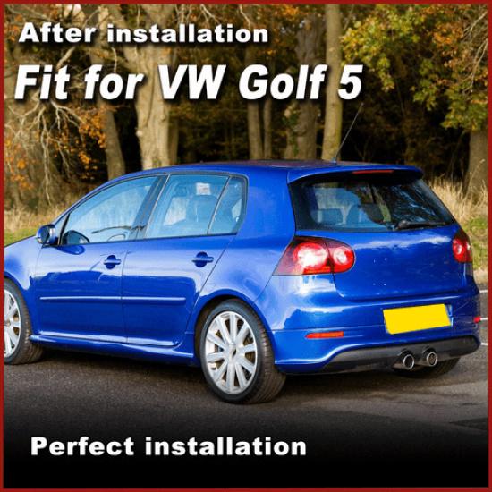 2Pcs Rear Bumper Tail Red Reflectors Cover Fit for VW Golf 5 MK5 R32 2006-2009