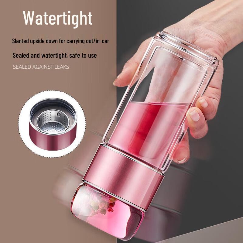 Tianxi Double Wall Glass Tea Infuser Bottle