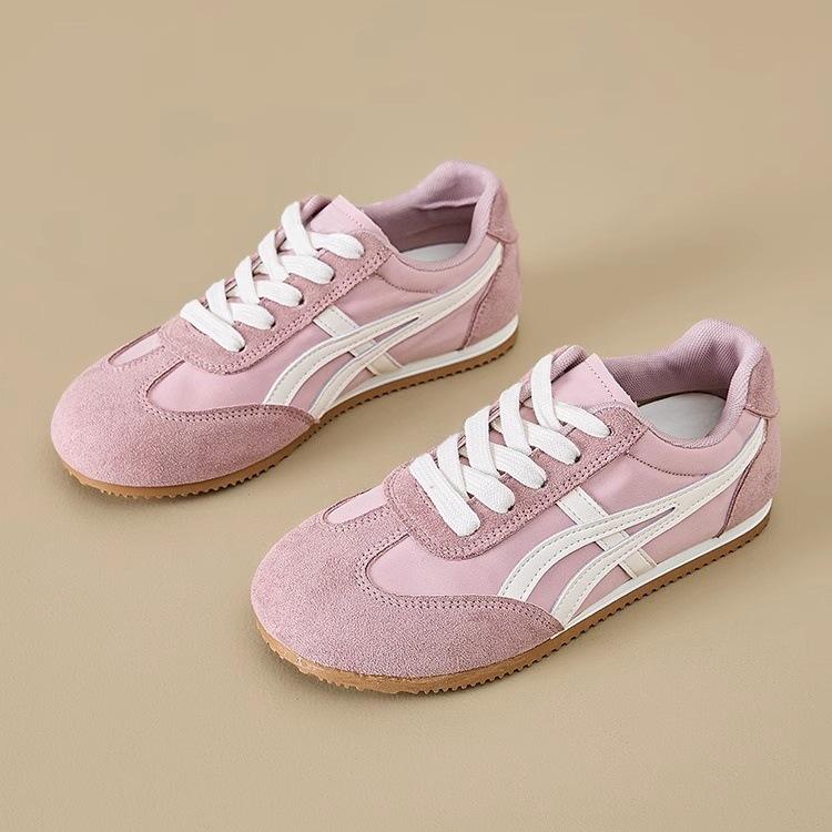 Dexun Schuhe Damen kleine weiße Schuhe 2025 neu Frühling und Sommer flachboden vielseitig modisch Forrest Gump Schuhe Damen Board Schuhe