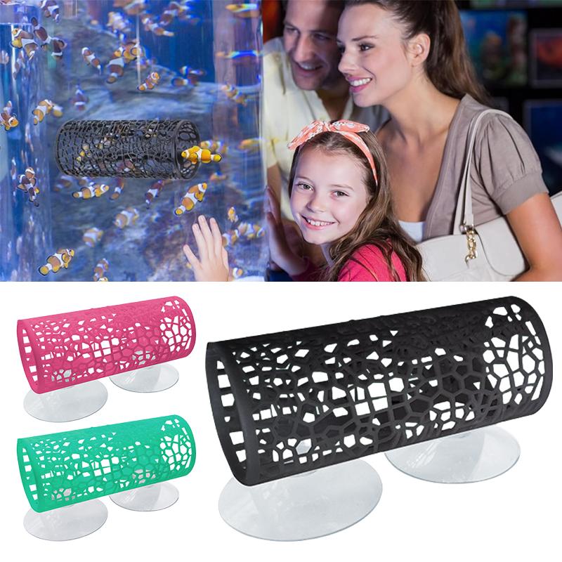 Aquarium Fisch Tunnel Spielzeug mit Saugnapf, Betta Fisch Ruhe Tunnel Verstecke & Spielplatz Höhlen Versteckröhre Aquarium Tank Dekoration