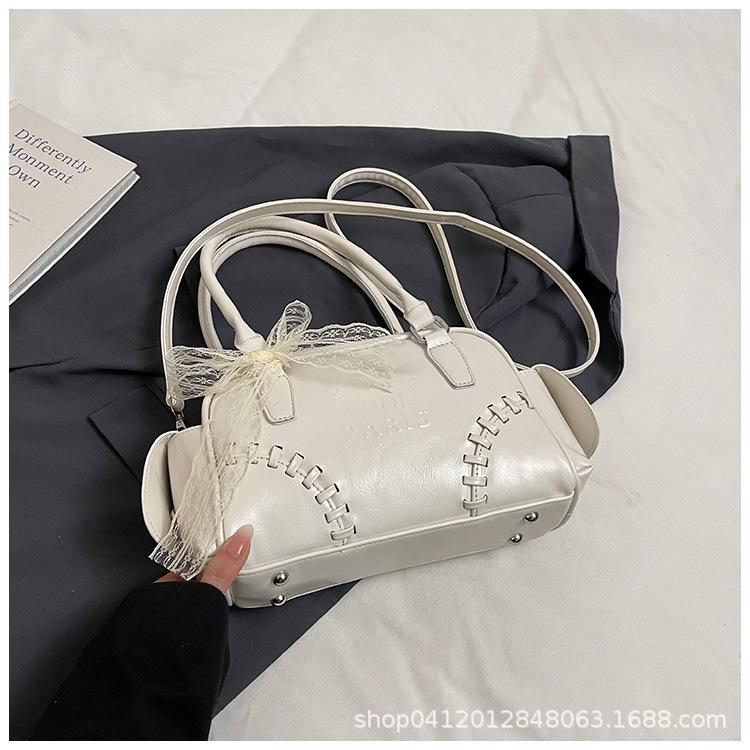 

Корейская версия модных женских сумок, большая вместительная сумка через плечо, 205 новая ретро-сумка под мышку, рабочая сумка-подушка для поездок белый