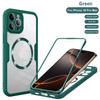 For IPhone 16 15 14 11 12 13 Pro Max 360° Fully Protected Double-sided Magnetic Cases For Magsafe Wireless Charge Protect  Cover