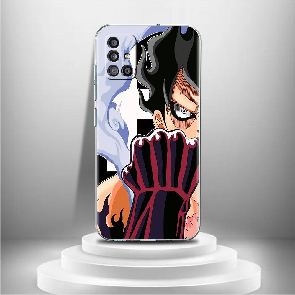 Clear Case For Samsung Galaxy A52 A12 A51 A32 A21s A71 A32 A22 50 A70 A31 A72 5G Phone Cover One- Piece Boy Anime