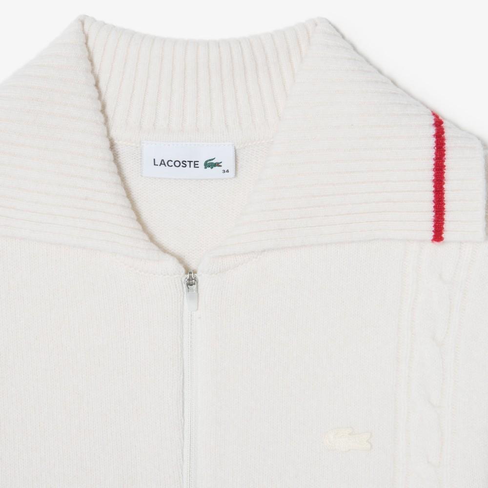 Lacoste Women's Short-Sleeve Zip-Up Cardigan AF800E-54N70V