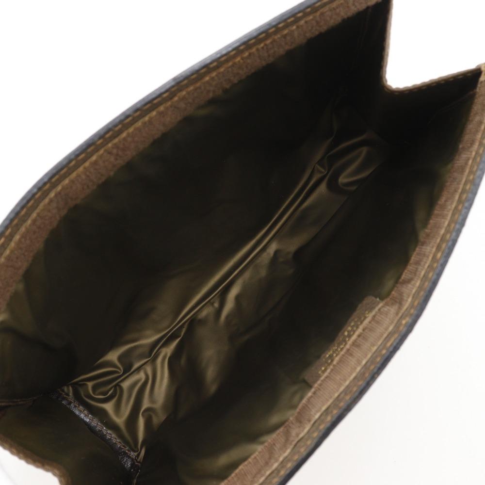 GUCCI Sherry line Clutch bag Pouch Gucci Parfum Novelty Brown GG plus/leather unisex Used