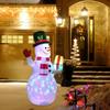 Illuminated Inflatable Christmas Snowman Decoration with Colored Lights