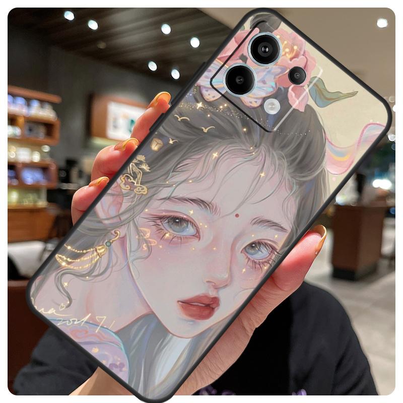 Cute And Beauty Girl Color Painting Case For Xiaomi Redmi Note 13 12 9 10 11 14 15 Pro Plus Cover For Redmi 14C 10C 12C 13C 15 C