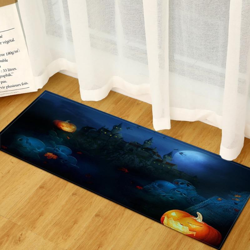 Long Kitchen Floor Mat Chalkboard Kitchen Print Design Anti Slip Durable Mat Comfortable Foot Feel Perfect for Kitchen Decor