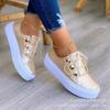 Fashion Women's Sports Shoes Fashion Lace Up 2024 Spring and Autumn Vulcanized Shoes Casual Round Toe Flat Shoes