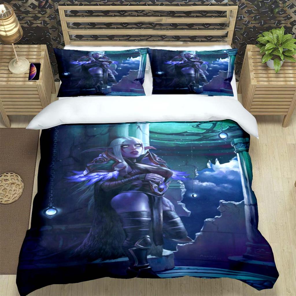 Game Sexy Cartoon Night Elf  Print Bedding Set Duvet Cover Comforter Bed  Youth Kids Girl Boys Luxury  Birthday Gift