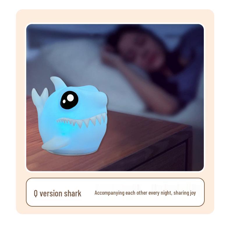 Rechargeable Shark Tap Night Light - Q Version Bedside Atmosphere Lamp
