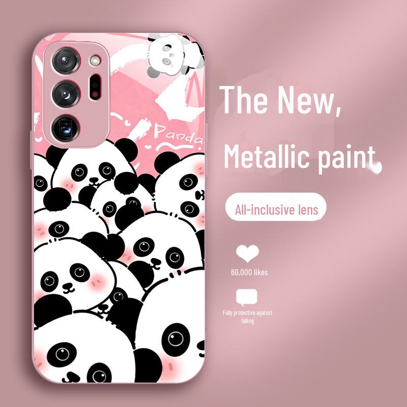 Niedliche Panda-Hülle aus Flüssigglas für Samsung A01/A02/A03 – Anti-Drop-Design mit Nationalschatz.