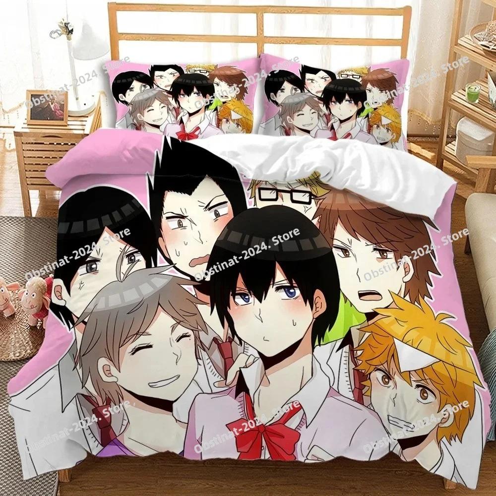 Haikyuu Bedding Set Volleyball Boys Print Bed Set With Pillowcase Bed Duvet Cover Soft Single Double Queen Super King Size