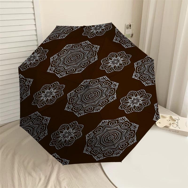 

1PC Floral PatternUmbrella-8-Rib Reinforced, Automatic Open, Lightweight & Durable, Cute Fashion Accessory for Outdoor-P196