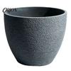 Resin Flower Pot for Living Room Large Tall Planter, Thickened Faux Stone Plant with Embossed Nordic Style Planter Texture, Modern Decorative