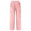 Kids Girls Stylish Clothing Elastic Waistband Cargo Wide Leg Long Pants for Daily Wear