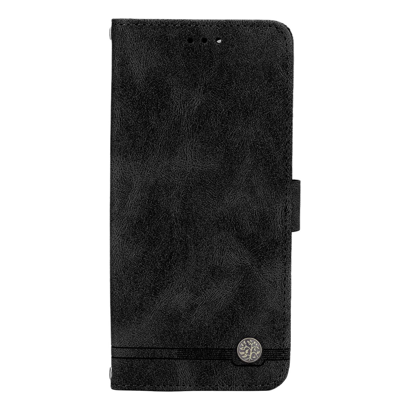 

Mobile Phone Leather Case Dust Proof Scratch Resistant Magnetic Wallet Protective Case for Galaxy S22 Ultra Black чорний