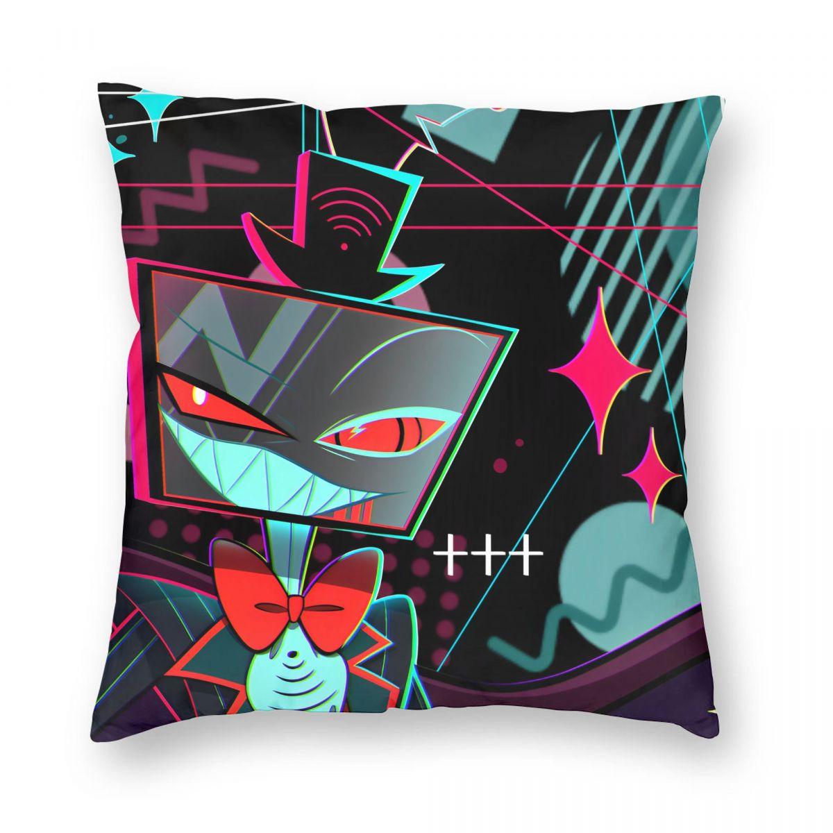 

Cartoon Hazbins Hotels Pillowcase Soft Polyester Cushion Cover Gift Pillow Case Cover Home Zippered 45X45cm 12x12Inch