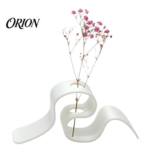 Indoor Flower Display 3D Printed Dried Stand, Curved Ribbon Vase, Decorative Holder, Plant Holder Artificial Rack for Bedroom Living Room Decor