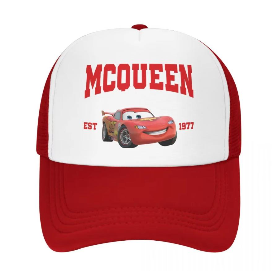 Lightning Mcqueen Sally Car Baseball Cap For Man Woman Summer Outdoor Mesh Side Sun Hats Caps Adjustable Fit For Casual Wear