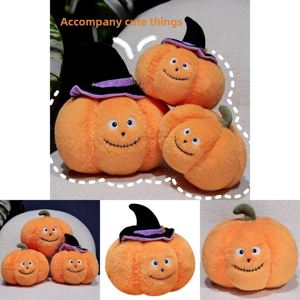 Halloween Theme Cute Hat Pumpkin Plush Toy Doll For Kids And Holiday Decor