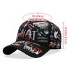 Hip Hop Baseball Cap Print Visor Casual Sun Hat  for Men Women