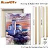RUOPOTY Paint By Numbers Tower Landscape Wall Art Unique Gift Acrylic Home Decor Hand Painted Coloring Seaside For Living Room