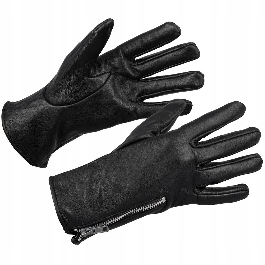 Women's Leather Gloves, Fleece, Teddy Bear, Beltimore, Five-Finger, Warm M