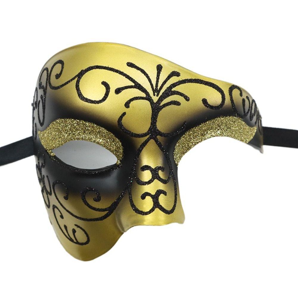 Fashion Masquerade Masks Creative Halloween  Masks Simple The Phantom Dancer Mask  Halloween Party