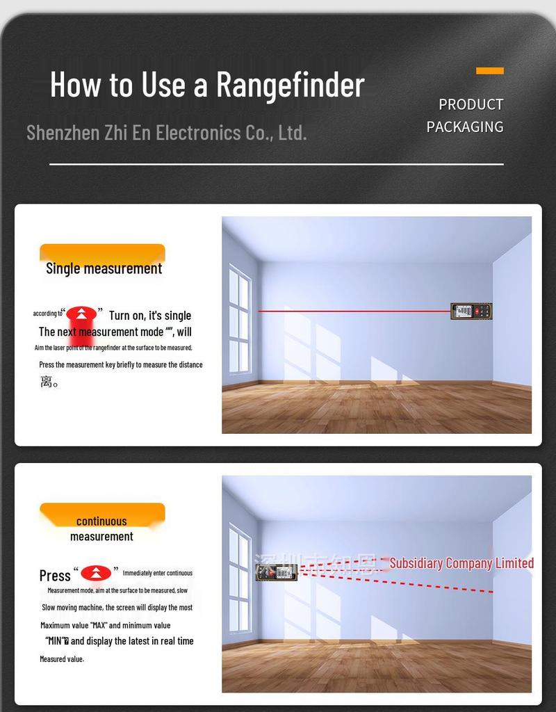 High-Precision Handheld Infrared Laser Rangefinder for Outdoor Use