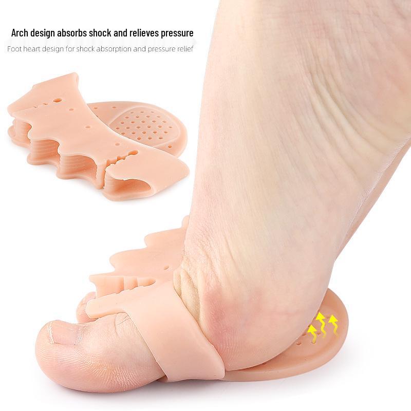 Fünf-Zehen-Mittelfußpolster mit Stoßdämpfung, Massage und Zehentrenner