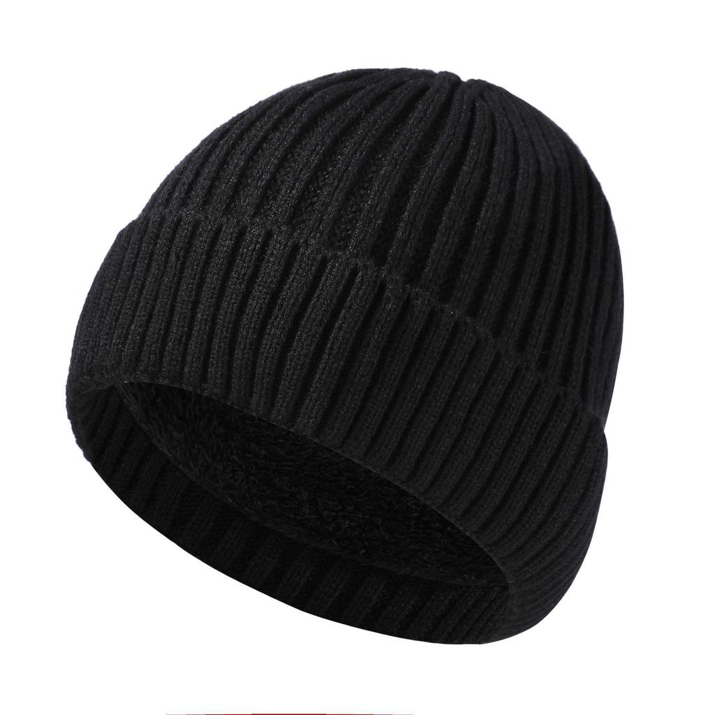 European & American Warm Knit Wool Hat with Fleece Lining, Thickened for Windproof Ear Protection - Ideal for Middle-aged & Elderly In Winter