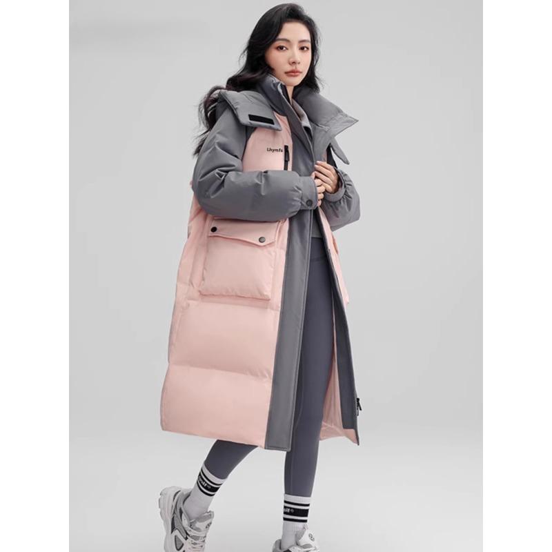 

Женский зимний пуховик длиной до колена, средней длины, утолщенный, повседневный, на хлопковой подкладке XL